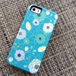 IPHONE 5S OTTERBOX BLUE FLOWER PERFECT CONDITION